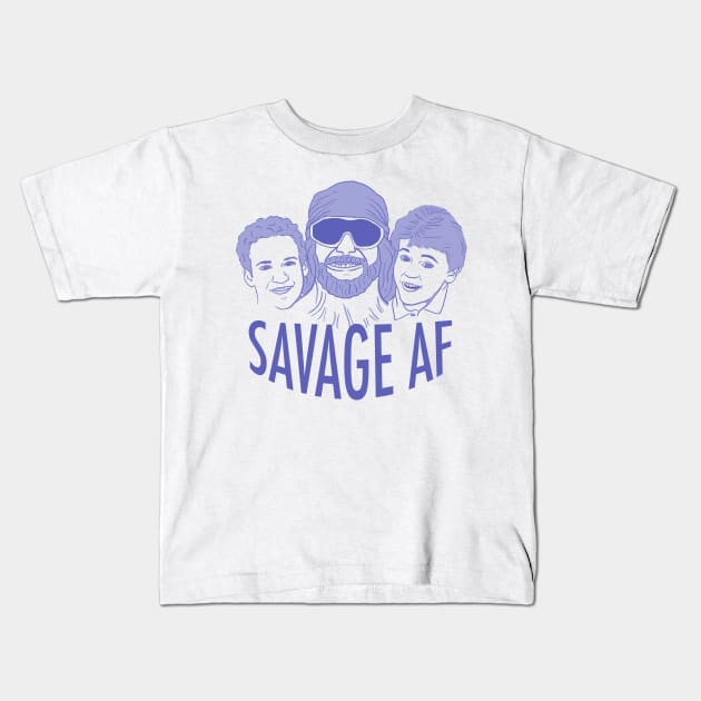 Savage AF Kids T-Shirt by sadsquatch